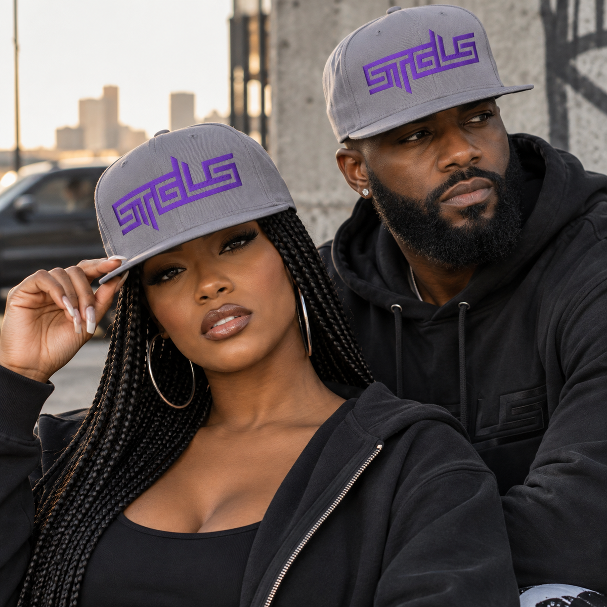 STRHUGOALS "STGLS" Active wear Snapback Hat