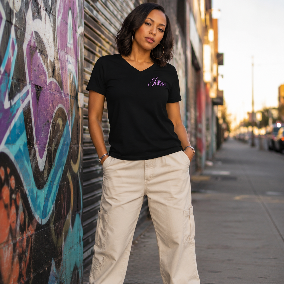 Joivio Women’s relaxed v-neck t-shirt