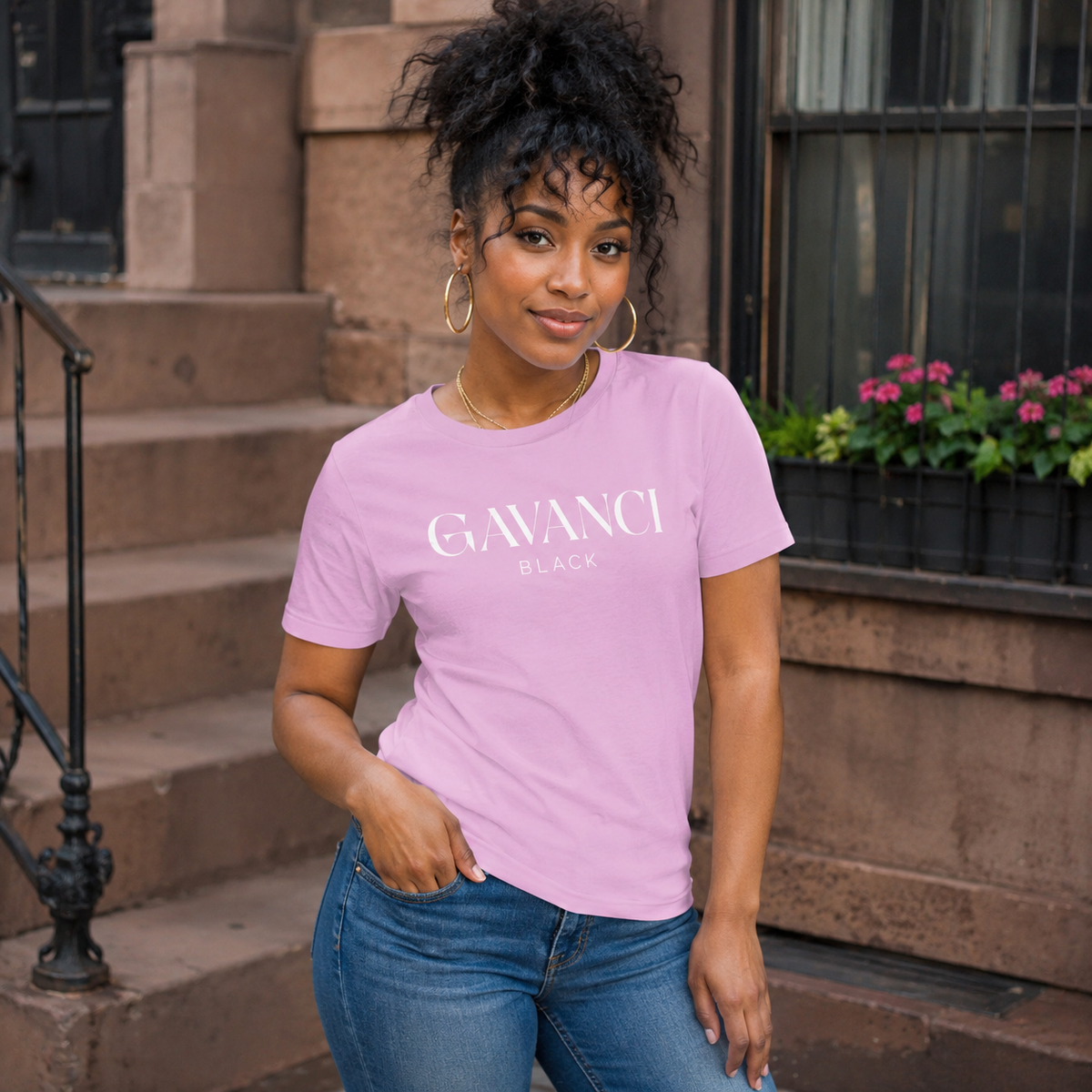 Gavanci Black Original Logo Women's T-shirt