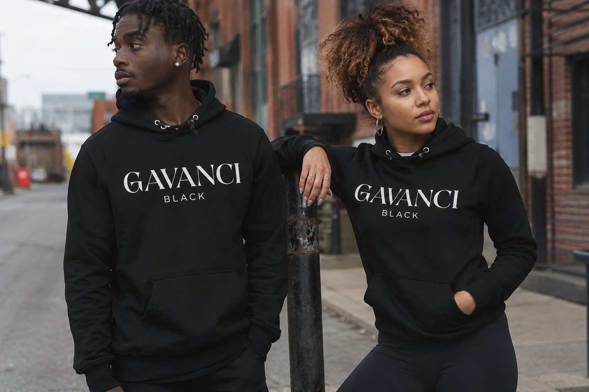 Gavanci Black Original Logo Hoodie