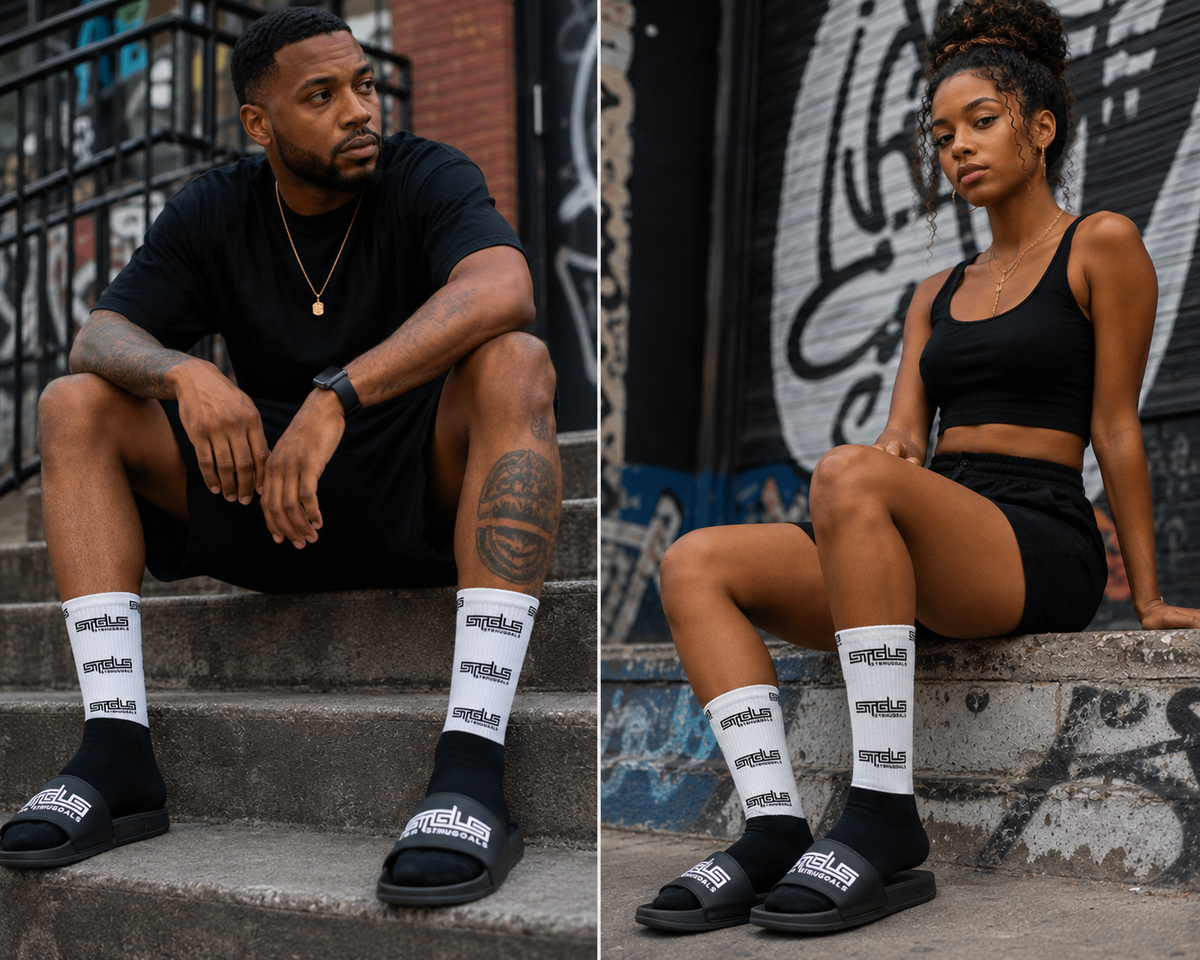 STRHUGOALS "STGLS Active" (Black) Socks