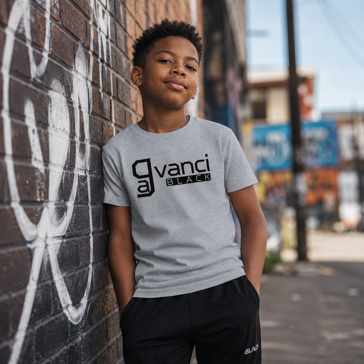 Gavanci Black "Lowkeys" Boys Short Sleeve T-Shirt