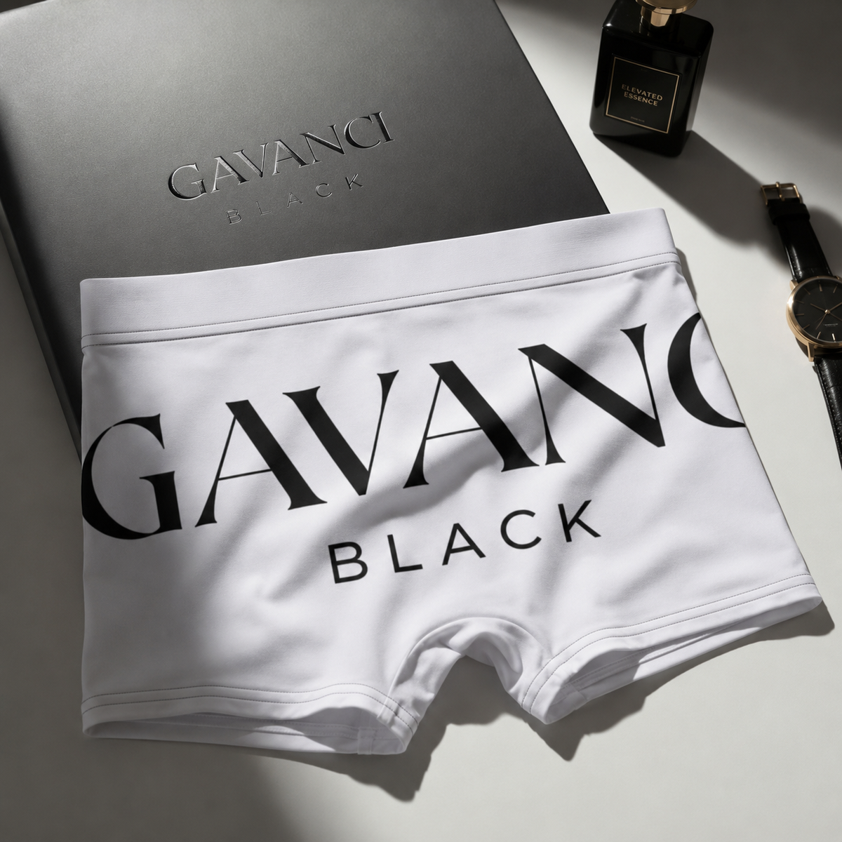 Gavanci Black Original Logo Boxer Briefs
