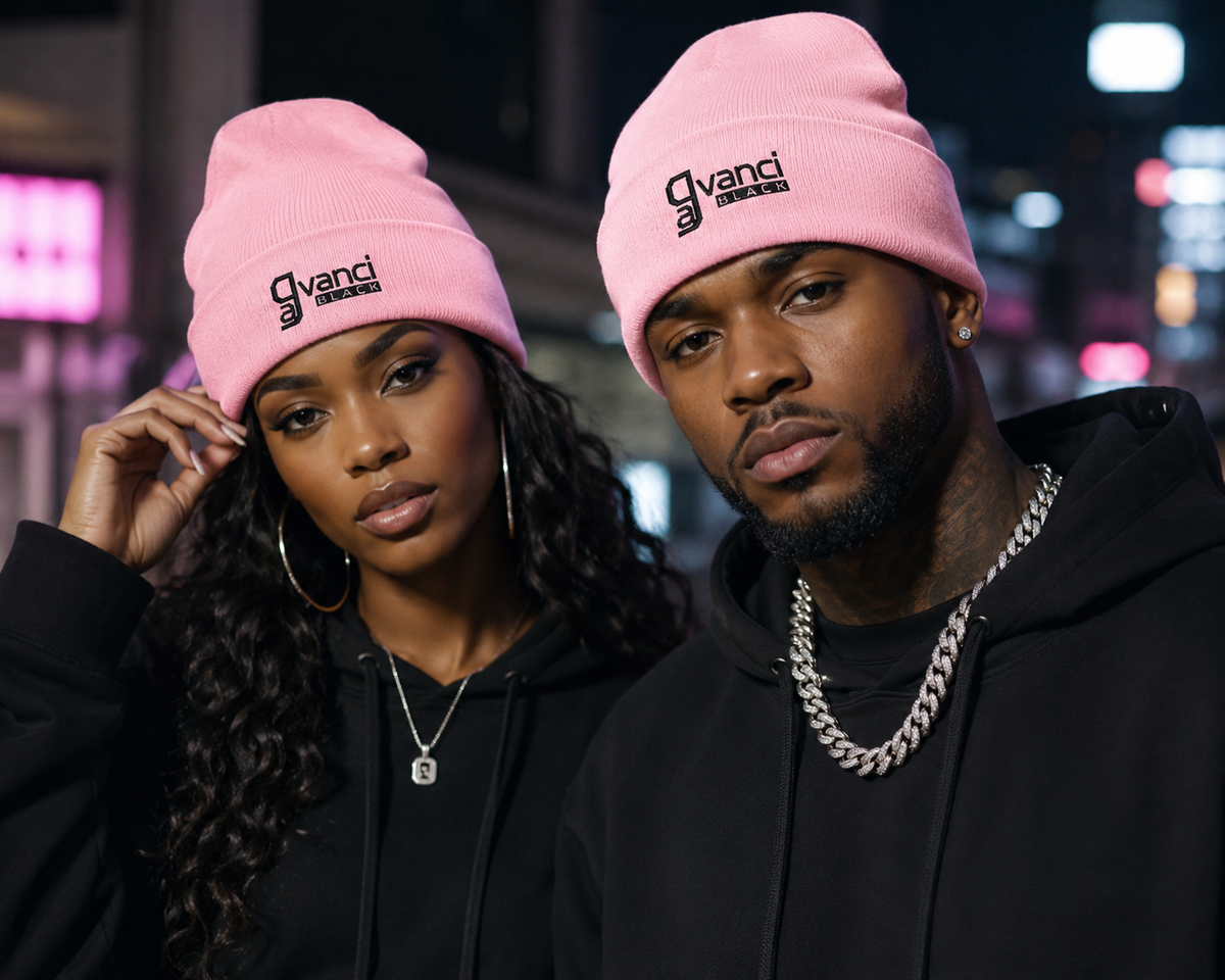 Gavanci Black "Lowkey" Cuffed Beanie