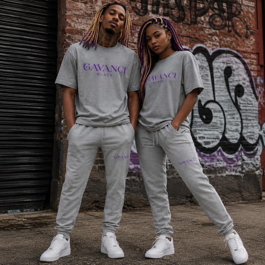 Gavanci Black Original Logo fleece sweatpants