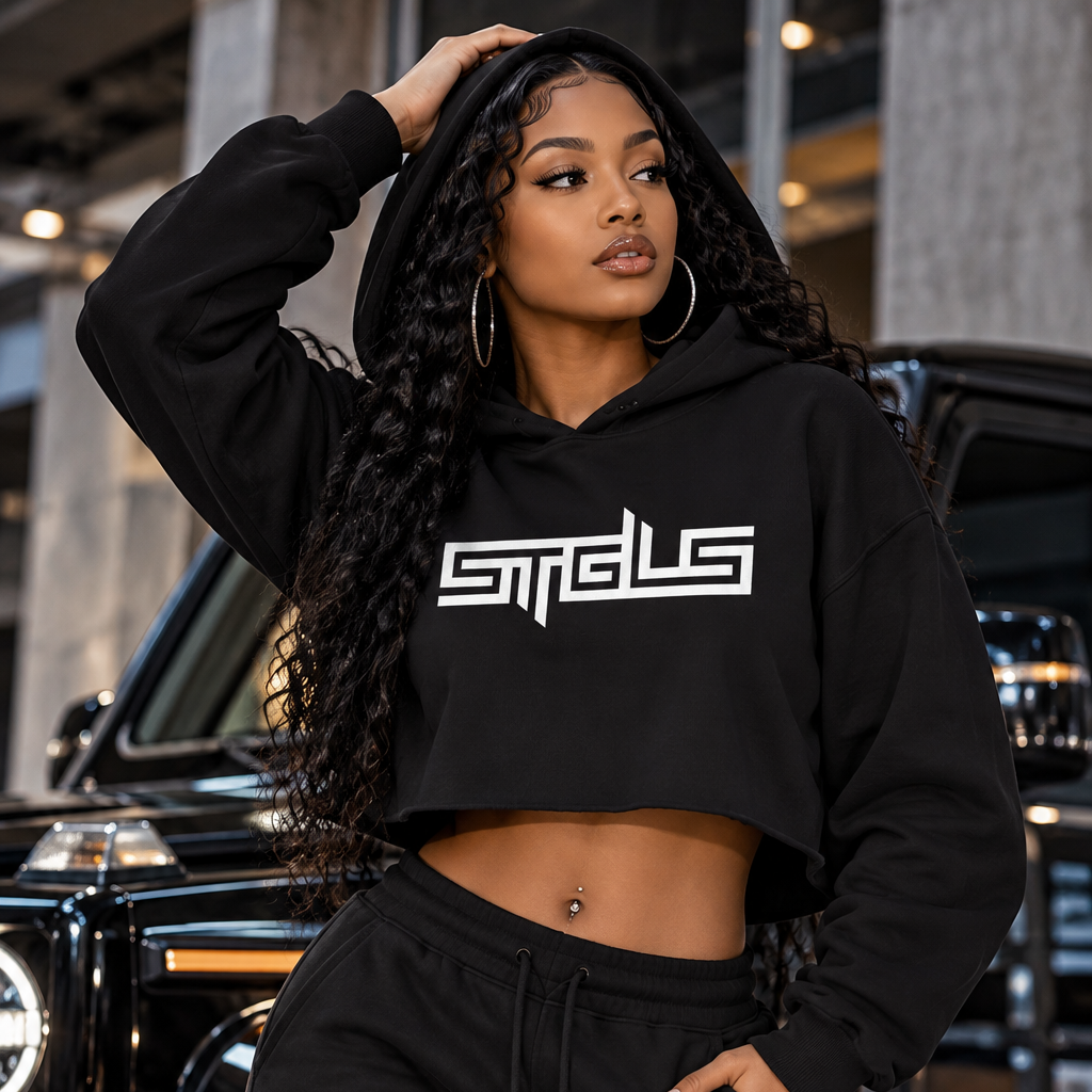 STRHUGOALS "STGLS" Crop Hoodie