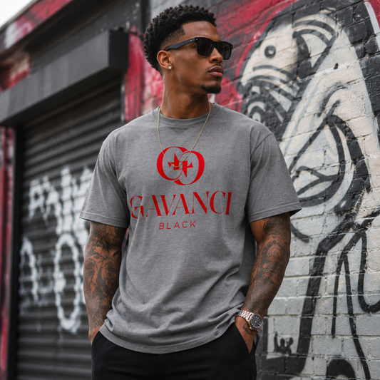 Gavanci Black Designer Men’s premium heavyweight tee