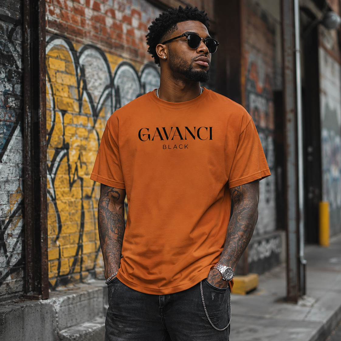 Gavanci Black Original Logo Men's T-shirt - Billi Wain product image 1