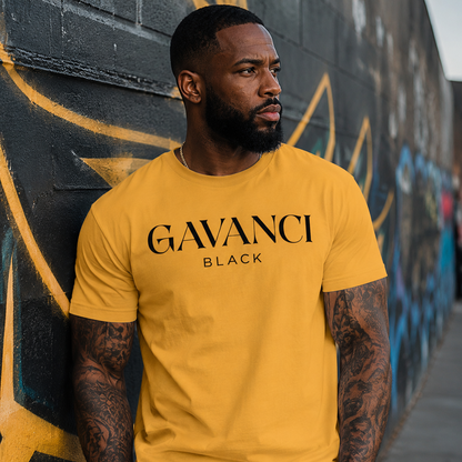 Gavanci Black Designer Men's T-shirt