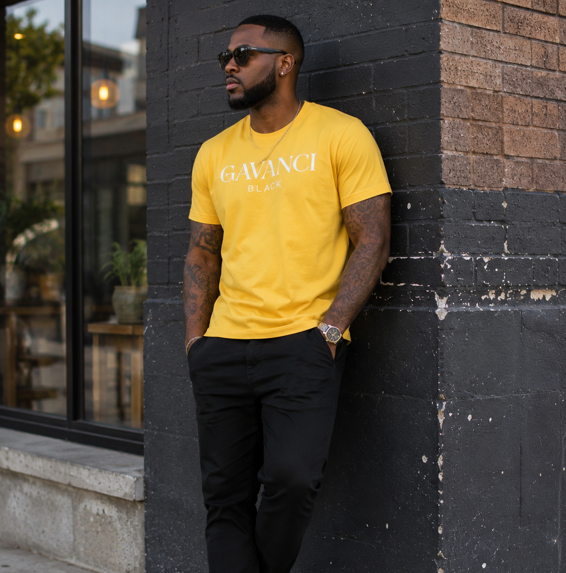 Gavanci Black Original Logo Men's T-shirt