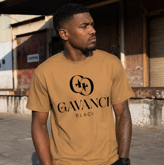Gavanci Black Designer Men's T-shirt