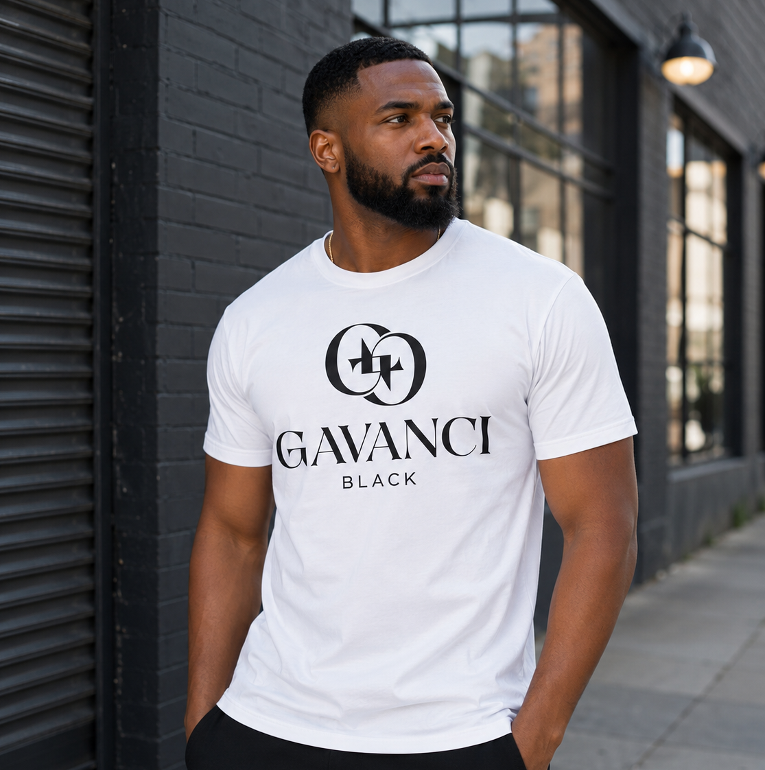 Gavanci Black Designer Men's T-shirt