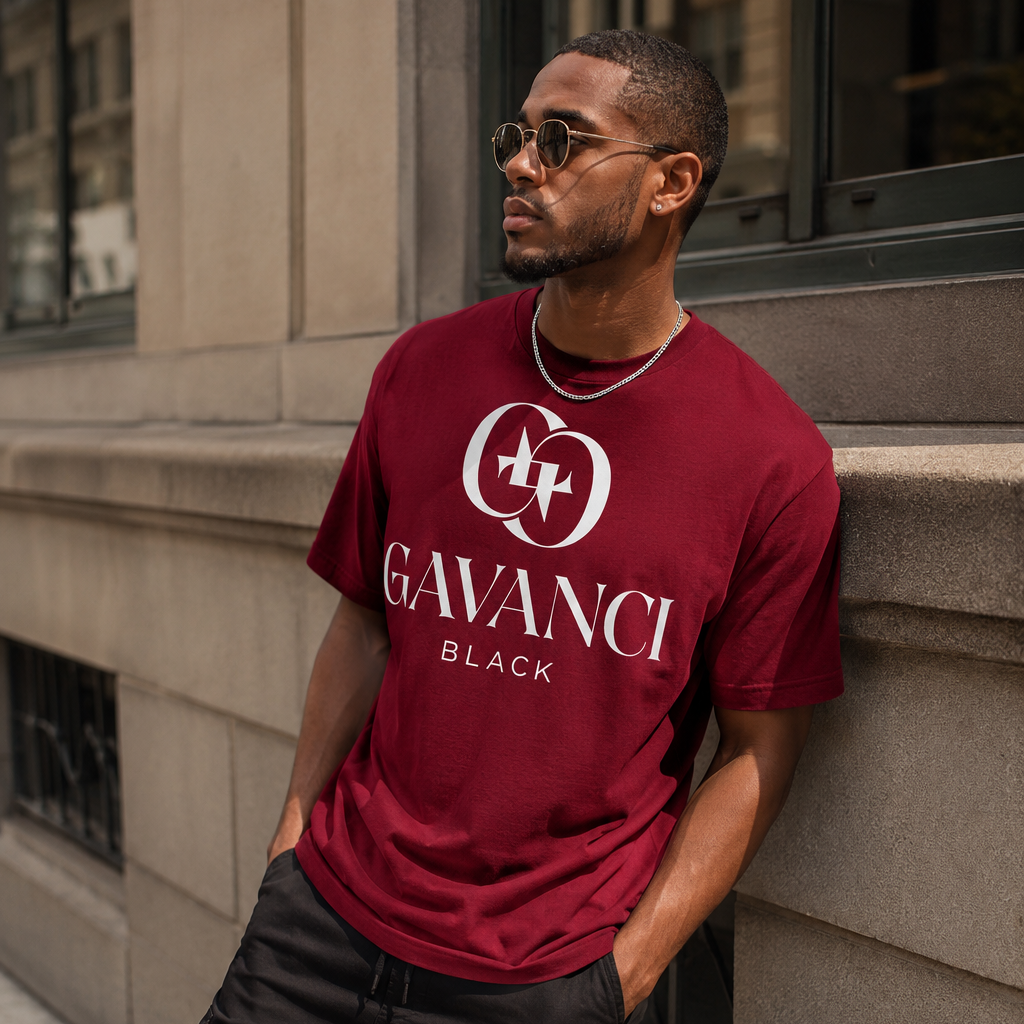 Gavanci Black Designer Men's T-shirt