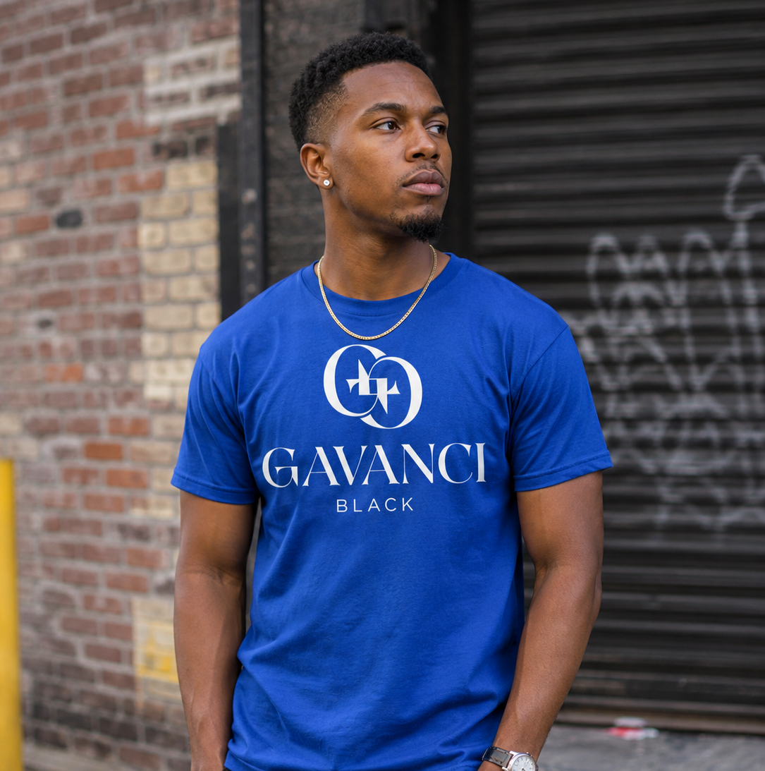 Gavanci Black Designer Men's T-shirt