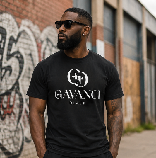 Gavanci Black Designer Men's T-shirt