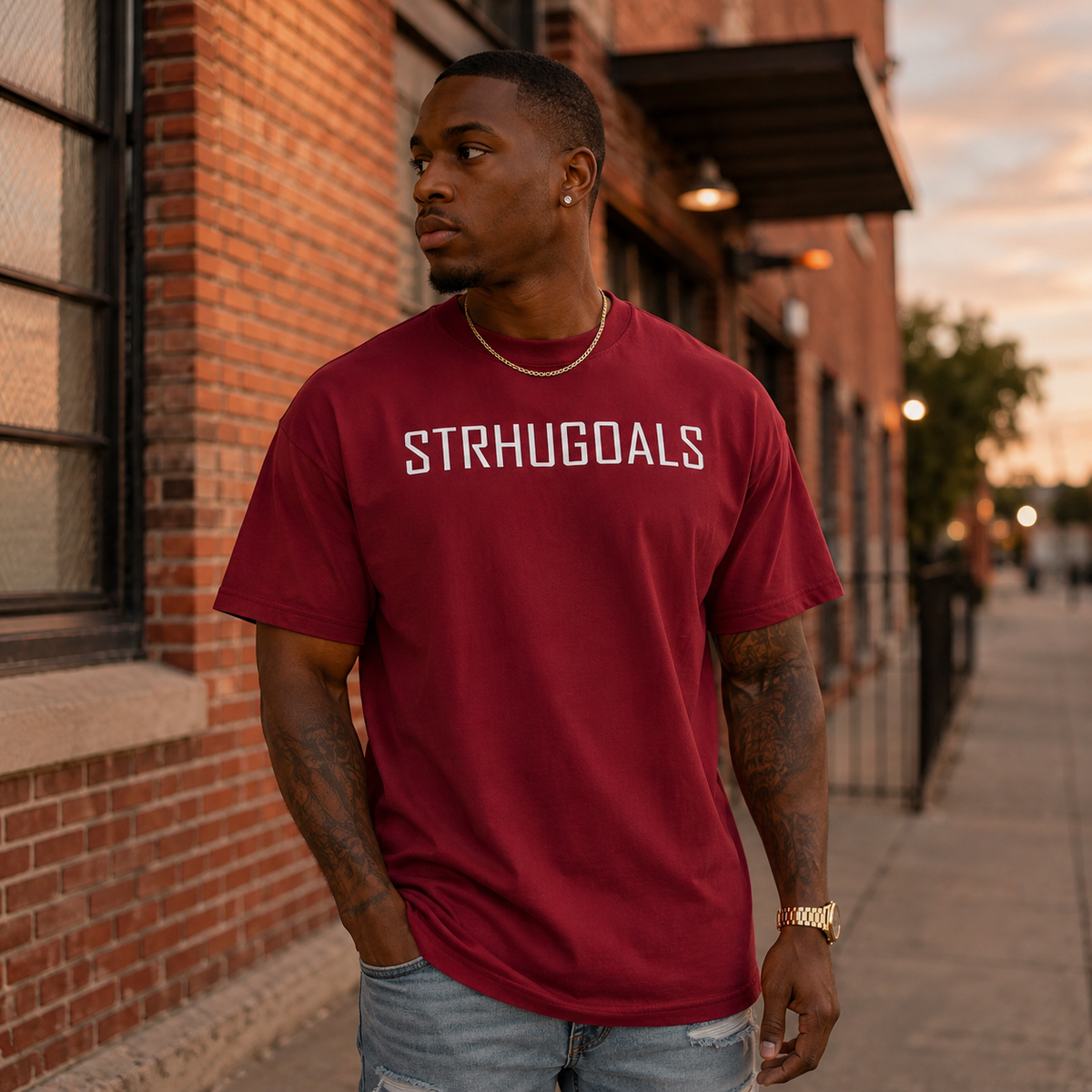STRHUGOALS Original Logo Men’s Premium Heavyweight Tee
