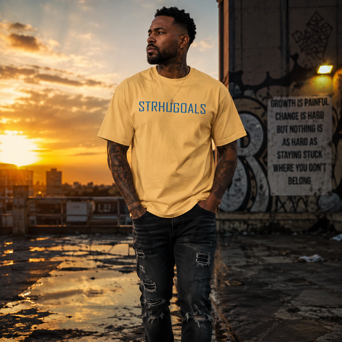 STRHUGOALS Original Logo Men’s Premium Heavyweight Tee