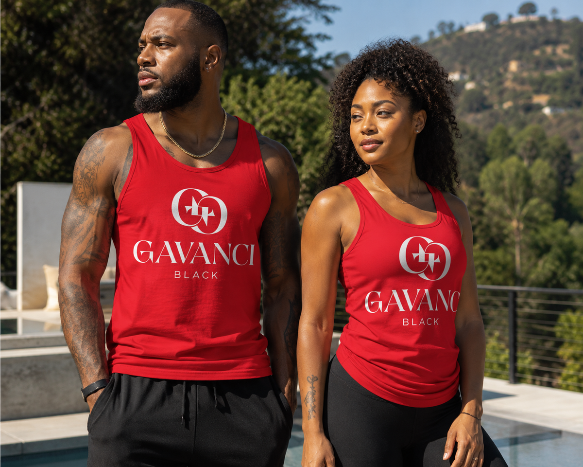Gavanci Black Designer Tank Top
