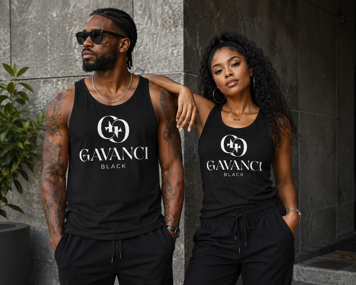 Gavanci Black Designer Tank Top