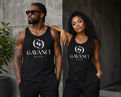 Gavanci Black Designer Tank Top