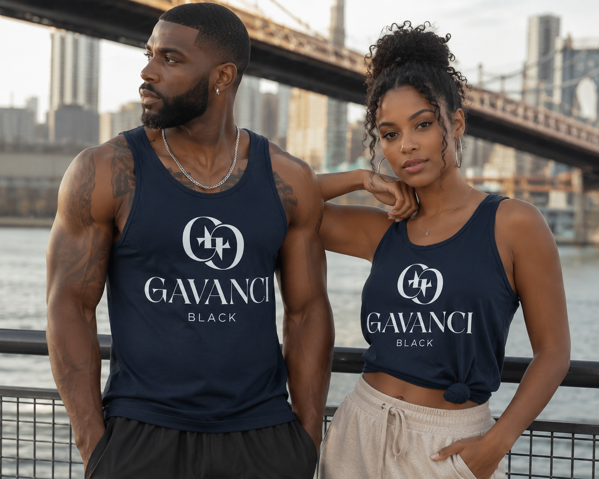 Gavanci Black Designer Tank Top
