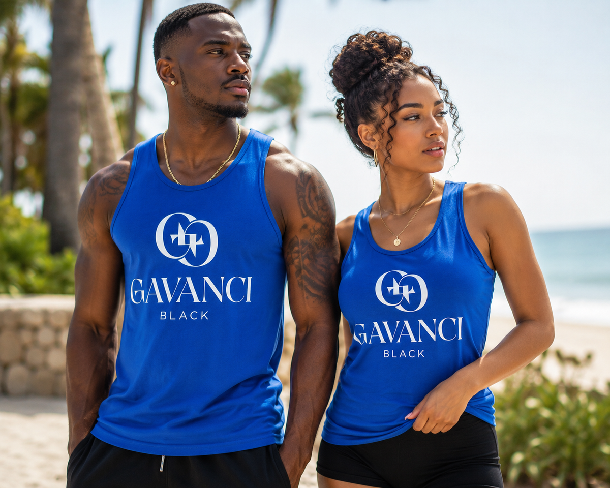 Gavanci Black Designer Tank Top