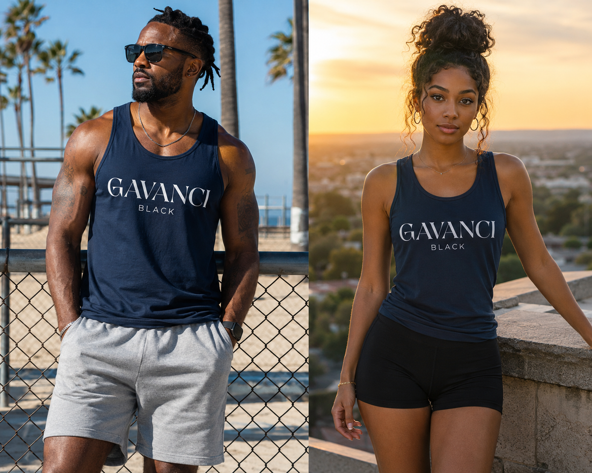 Gavanci Black Original Logo Tank Top