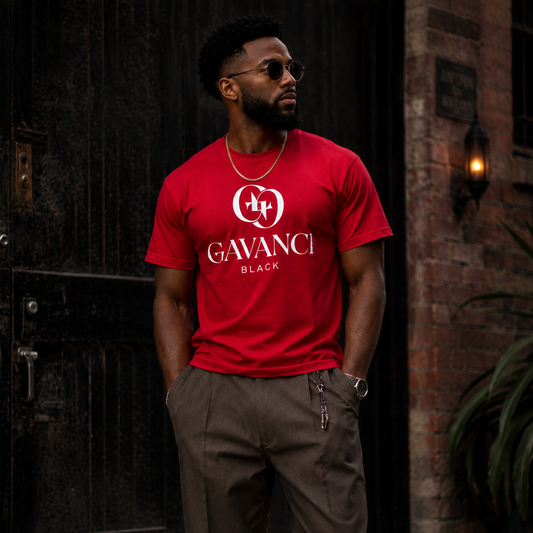 Gavanci Black Designer Men's T-shirt