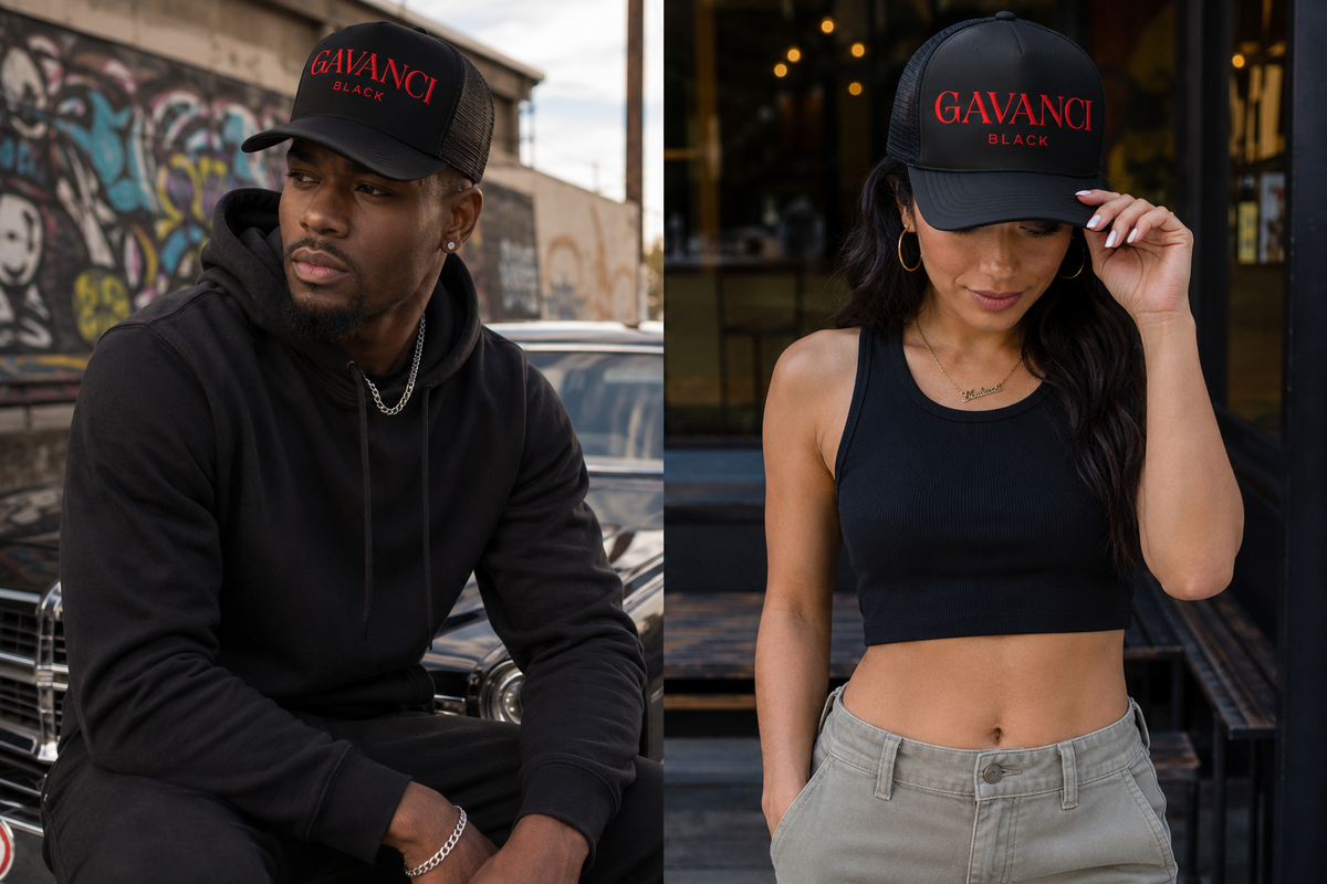 Gavanci Black Original Logo (D) Foam trucker hat