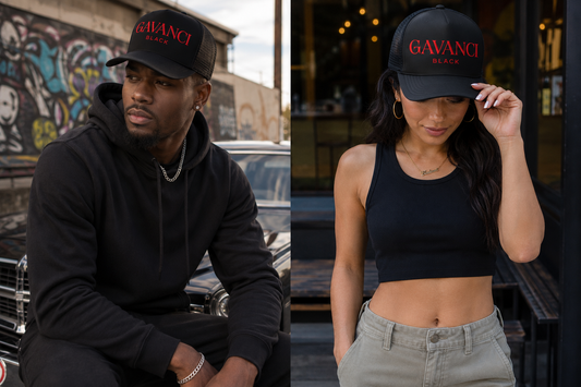 Gavanci Black Original Logo (D) Foam trucker hat