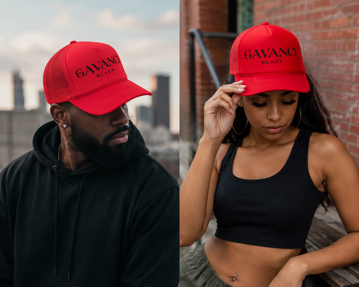 Gavanci Black Original Logo (R) Foam trucker hat