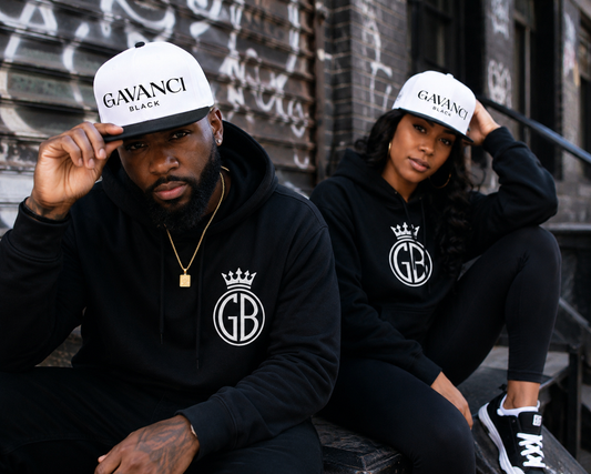 Gavanci Black Original Logo Snapback Hat