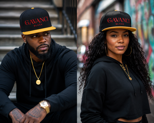 Gavanci Black Original Logo (D) Snapback Hat