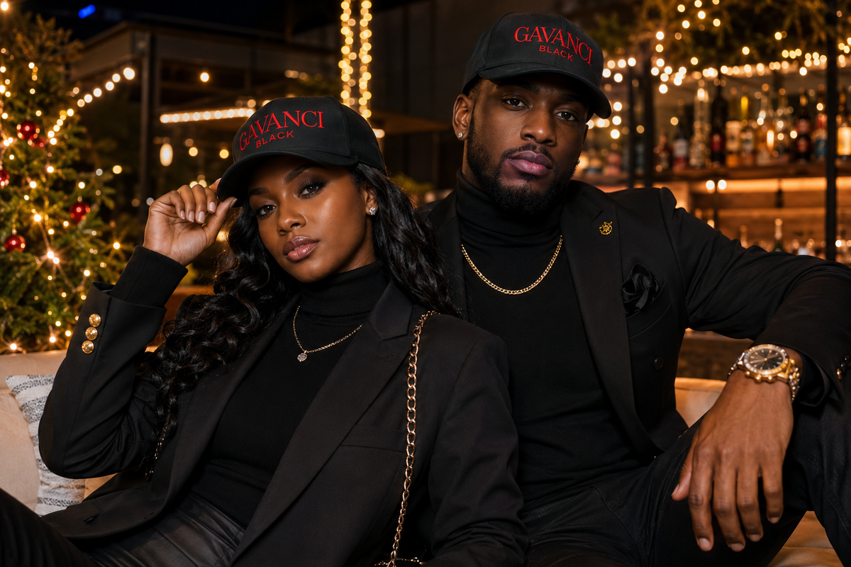 Gavanci Black Original Logo Snapback Hat