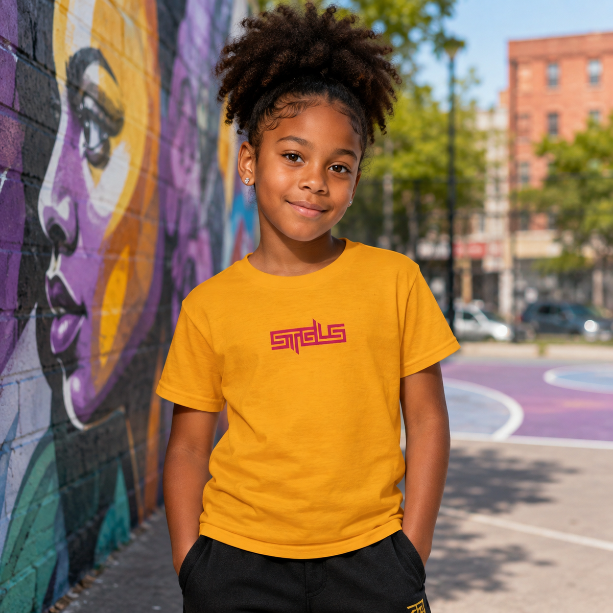 STRHUGOALS "STGLS Active" (Pink) Girls T-shirt
