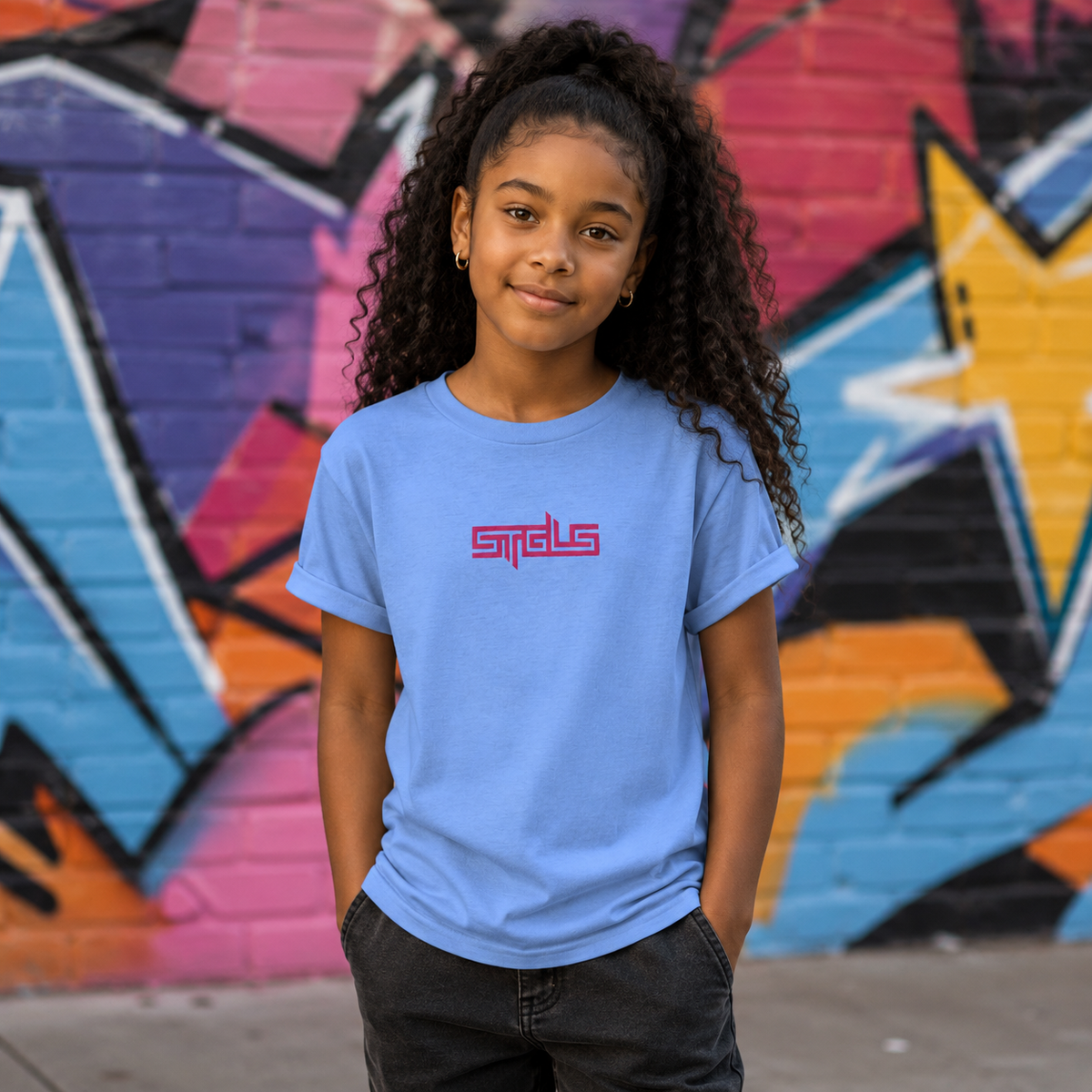 STRHUGOALS "STGLS Active" (Pink) Girls T-shirt
