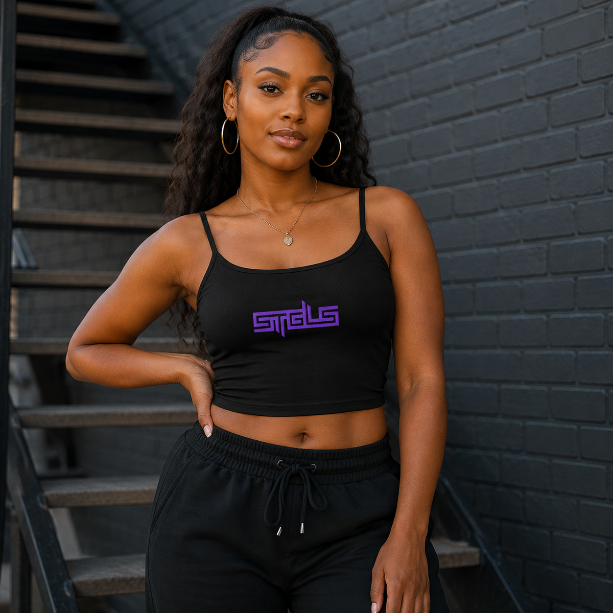 STRHUGOALS "STGLS Active" (Purple) Women’s Micro-rib Tank Top