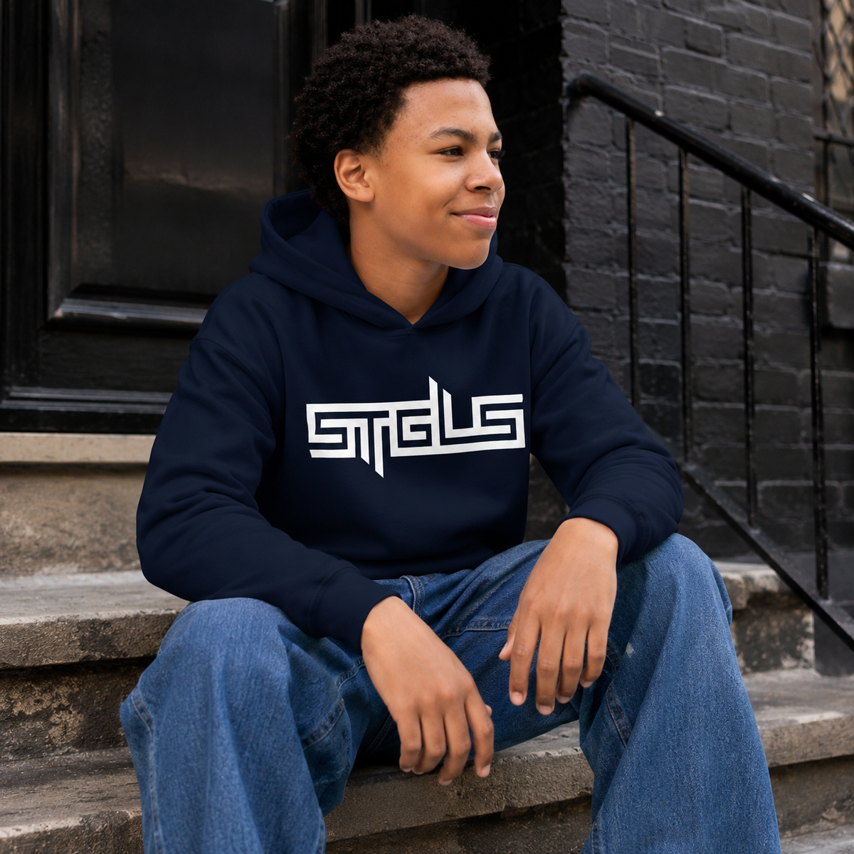 STRHUGOALS “STGLS Active” (White) Boy’s Heavy Blend Hoodie