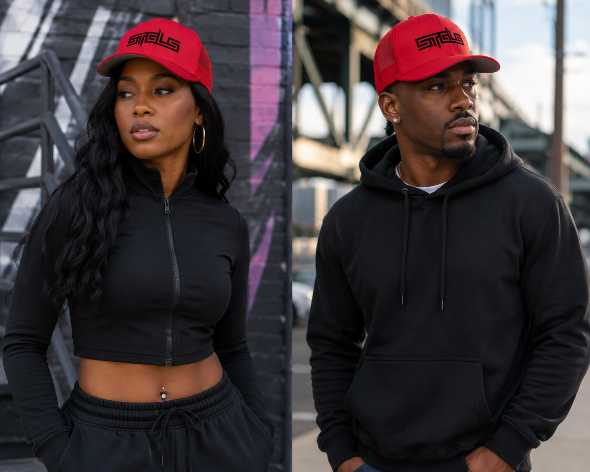 STRHUGOALS “STGLS Active” (Black) Trucker Cap