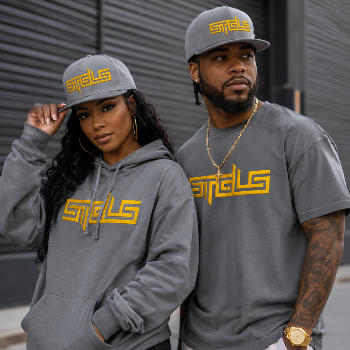 STRHUGOALS “STGLS Active” (Gold)Snapback Hat