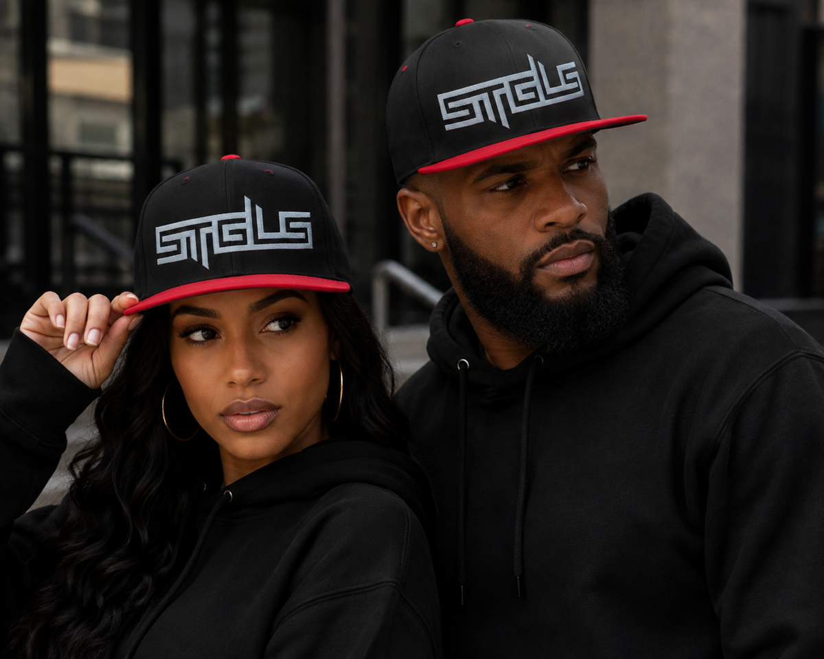 STRHUGOALS “STGLS Active” (White) Flat Bill Cap