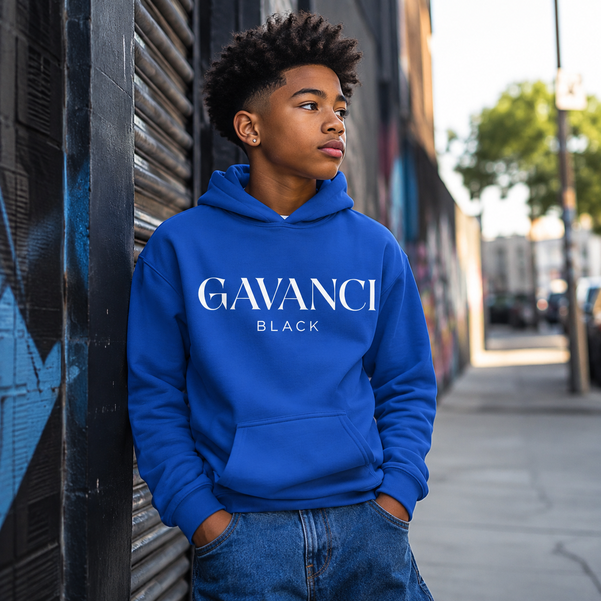 Gavanci Black Original Logo (SE) Boy's Heavy Blend Hoodie