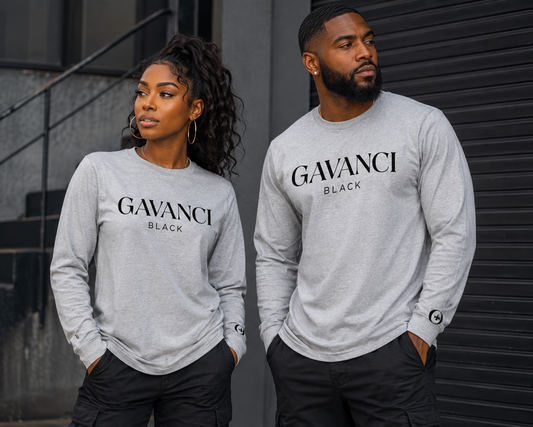 Gavanci Black Original Logo Long Sleeve Tee