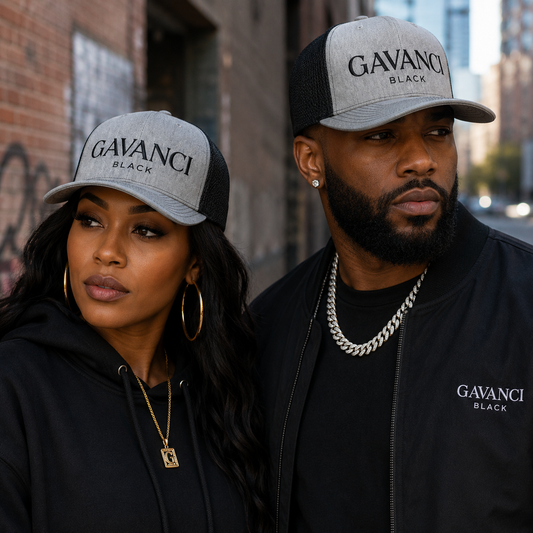 Gavanci Black Original Logo Trucker Cap