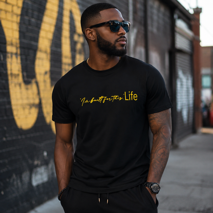 STRHUGOALS "I'm built for this. Life" Gold Men's t-shirt