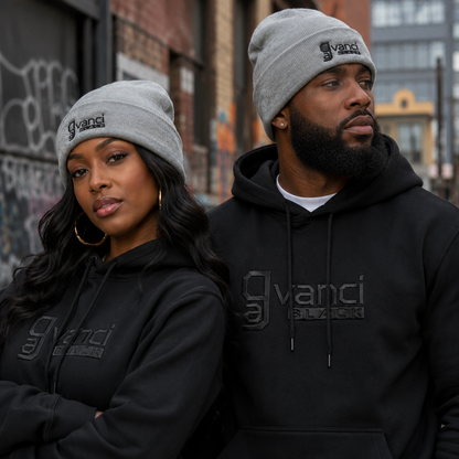 Gavanci Black "Lowkey" Cuffed Beanie