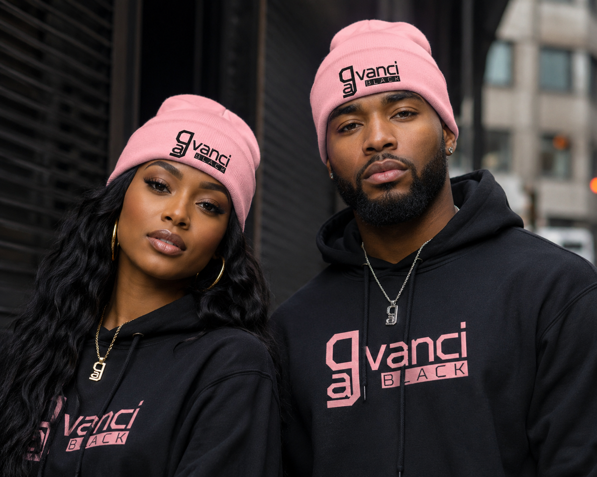Gavanci Black "Lowkey" Cuffed Beanie