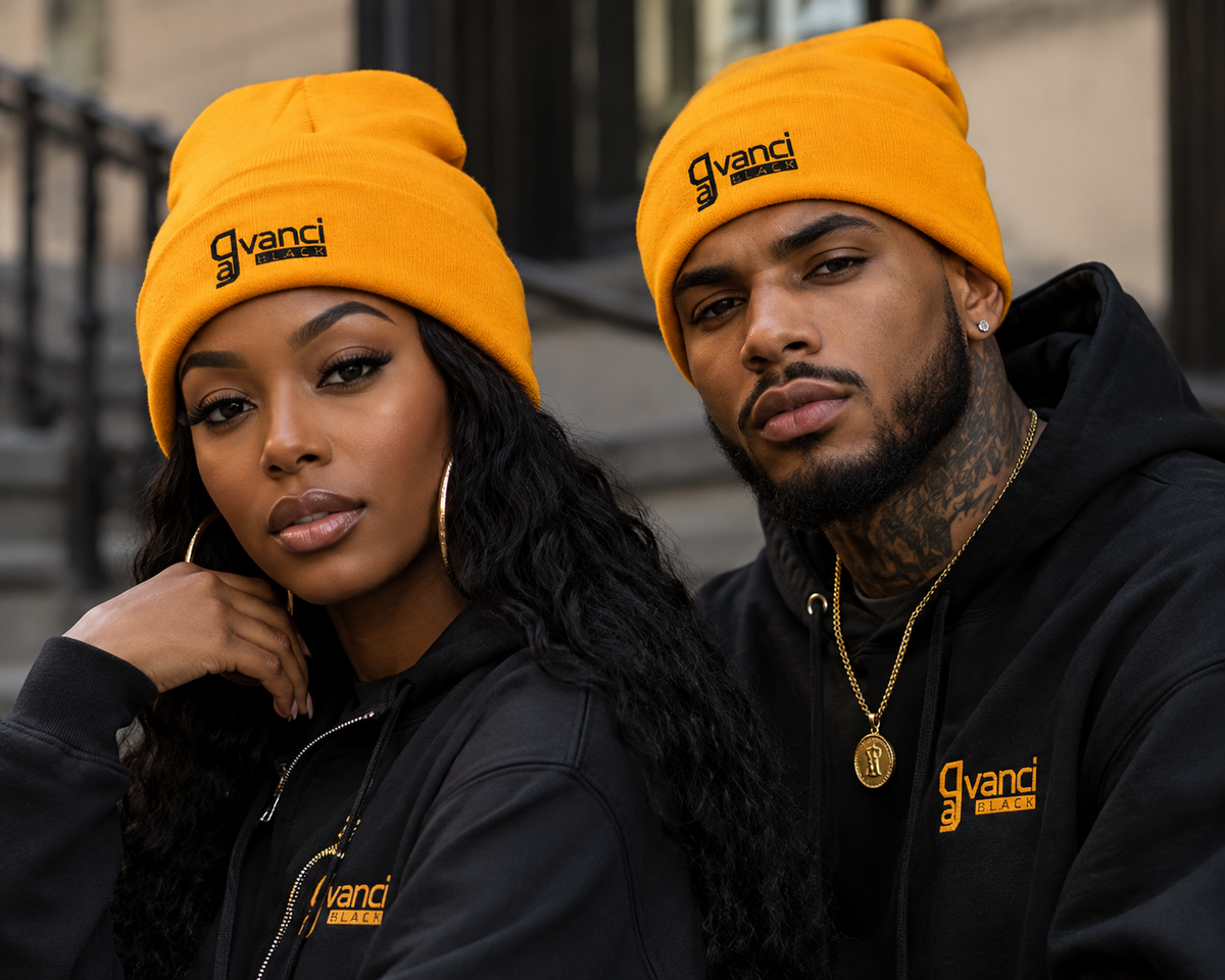 Gavanci Black "Lowkey" Cuffed Beanie