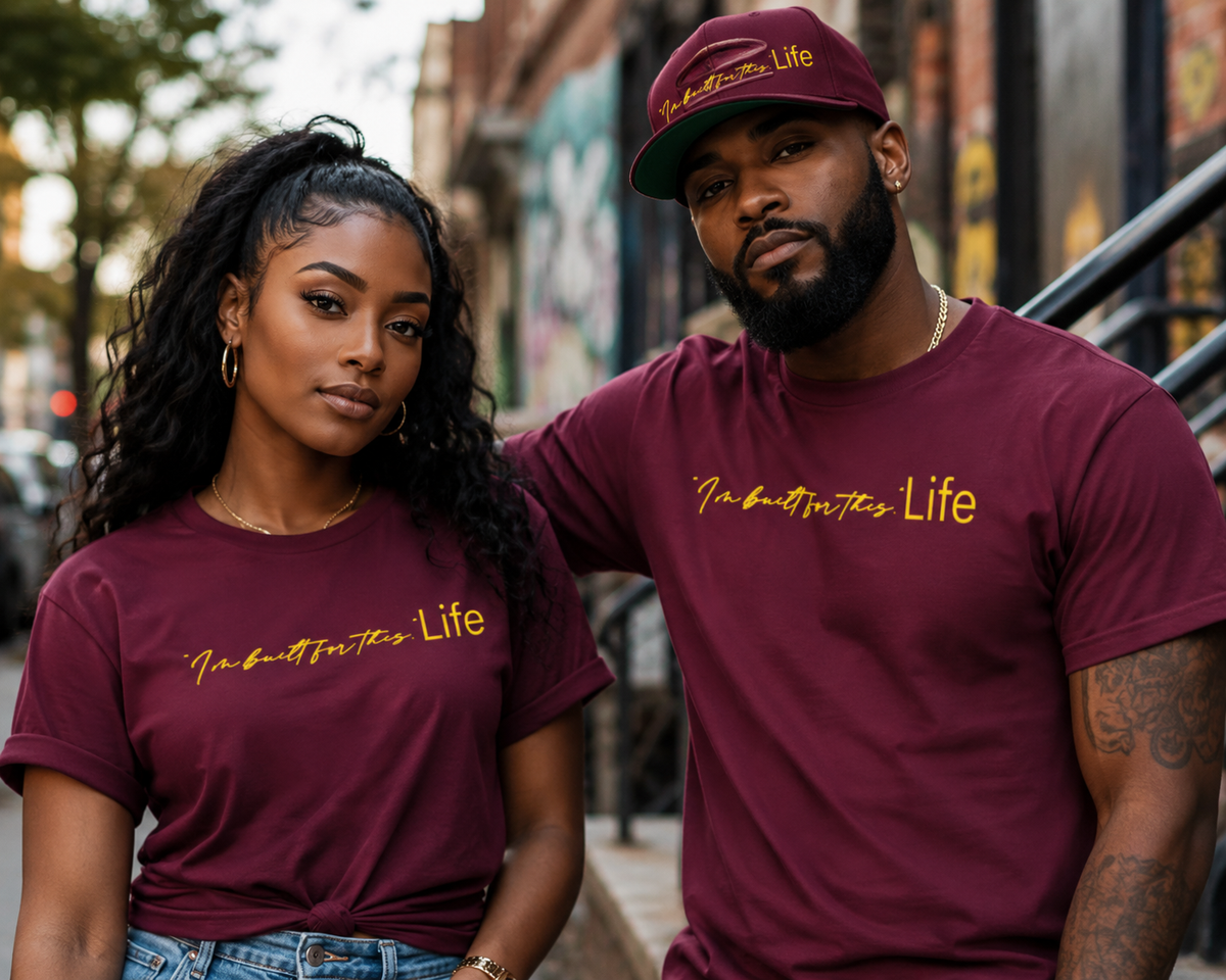 STRHUGOALS "I'm built for this. Life" Gold Men's t-shirt
