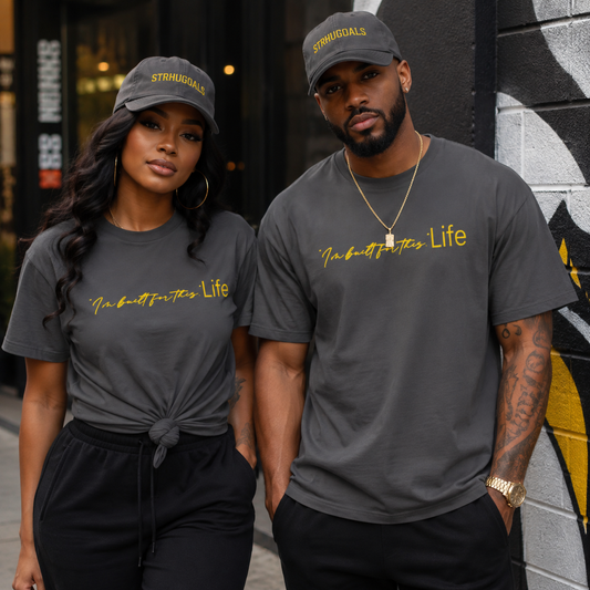 STRHUGOALS "I'm built for this. Life" Gold Men's t-shirt